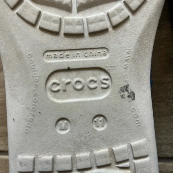 CROCS Men's Dark Blue Canvas Slip-On Loafers - Picture 7 of 7